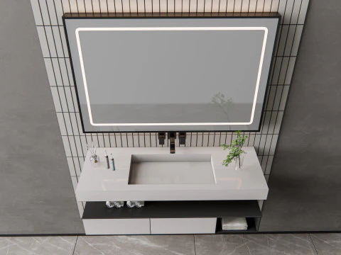 Vanity bathroom set 001 3D Model