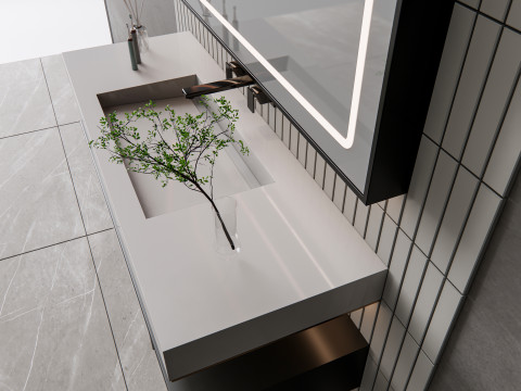 Vanity bathroom set 001 Modelo 3D