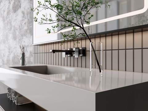 Vanity bathroom set 001 Modelo 3D