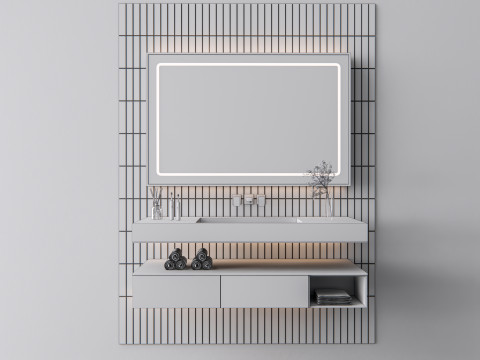 Vanity bathroom set 001 Modelo 3D