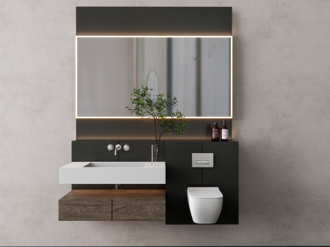 Vanity bathroom set 01 3D Модель