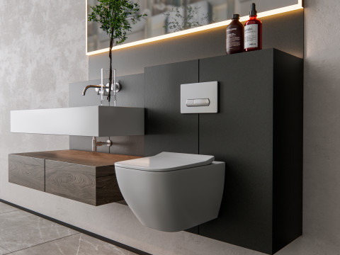 Vanity bathroom set 01 3D Модель