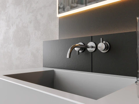 Vanity bathroom set 01 3D Model