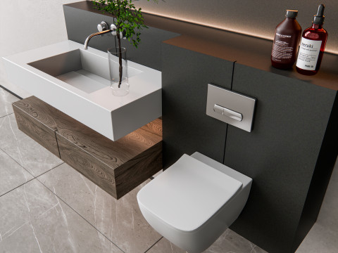 Vanity bathroom set 01 3D Модель