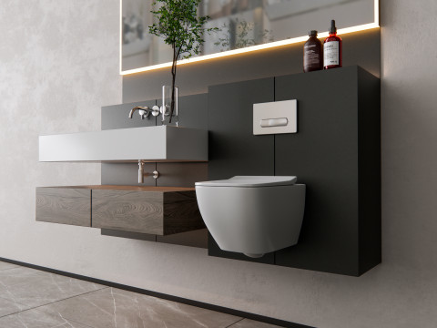 Vanity bathroom set 01 3D Модель