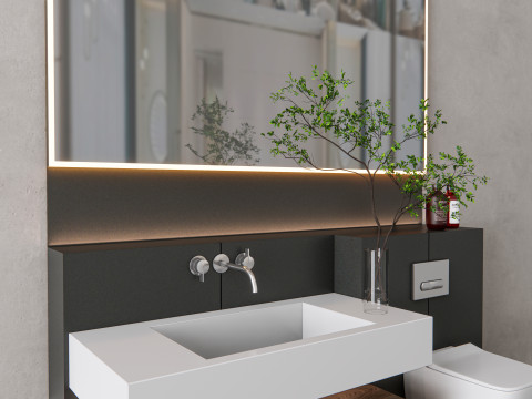 Vanity bathroom set 01 3D Модель