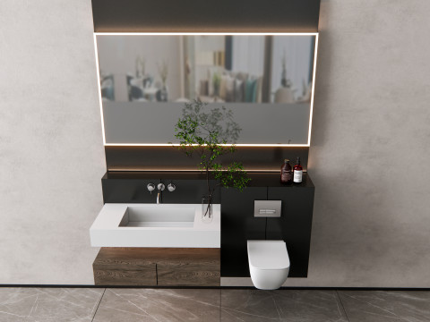 Vanity bathroom set 01 3D Модель