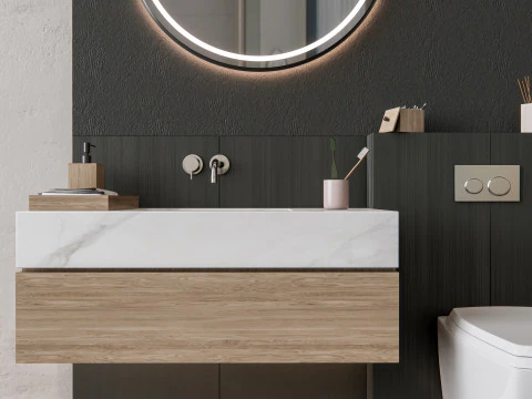 Vanity bathroom set 1 3D Model