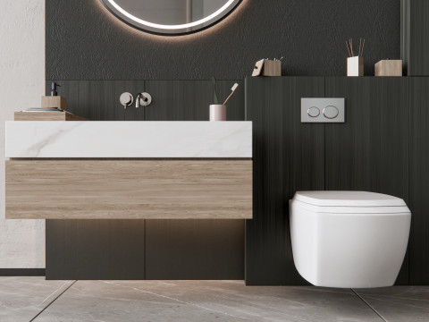 Vanity bathroom set 1 Model 3D