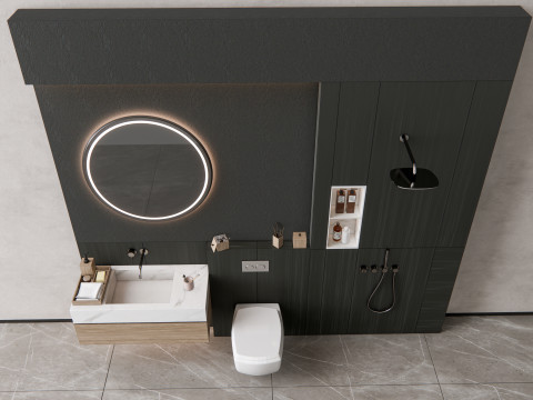 Vanity bathroom set 1 Model 3D