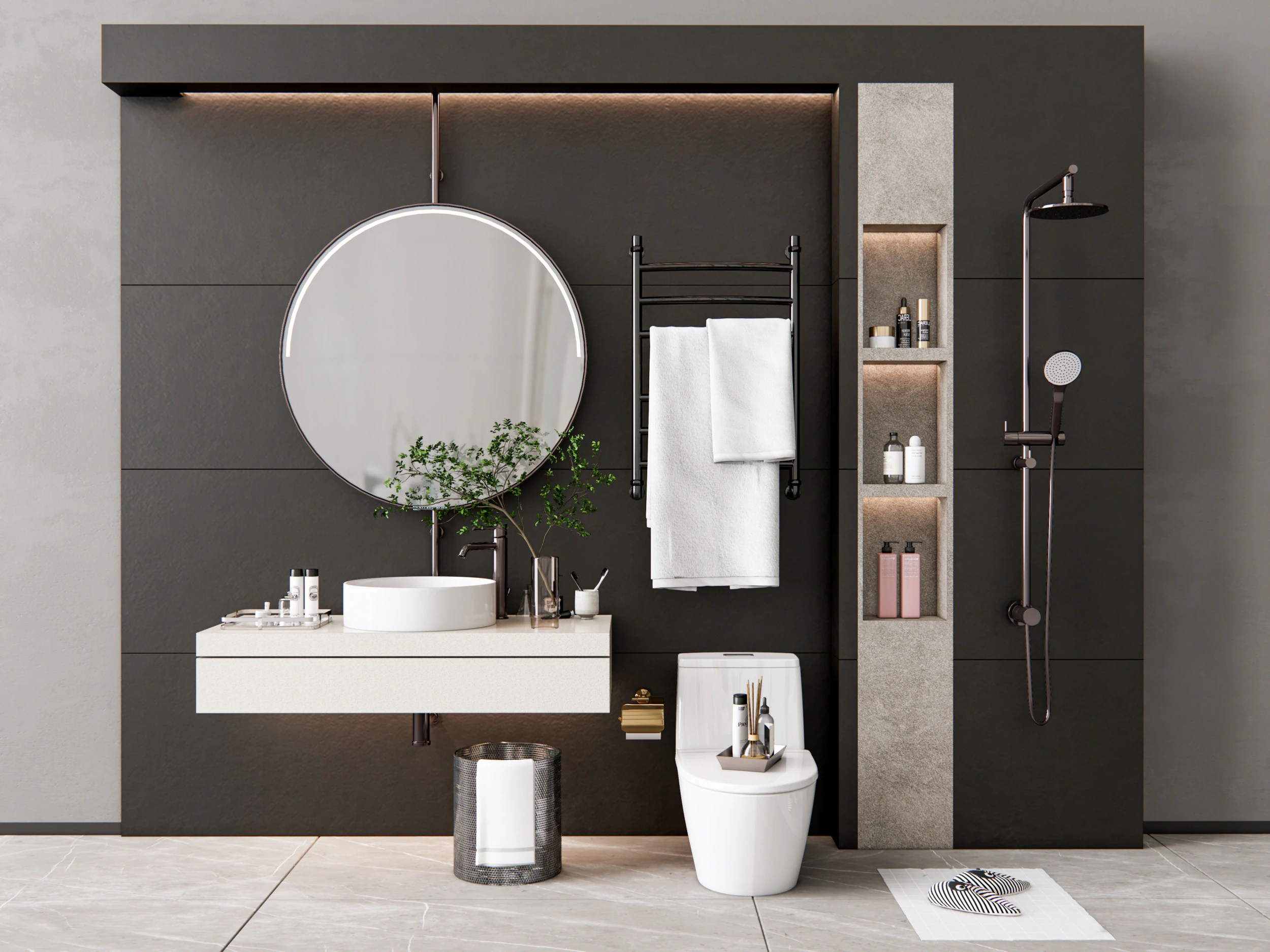 Jogo de banheiro 2 Modelo 3D .c4d .max .obj .3ds .fbx .stl .blend