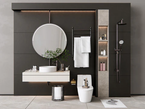 Jogo de banheiro 2 Modelo 3D