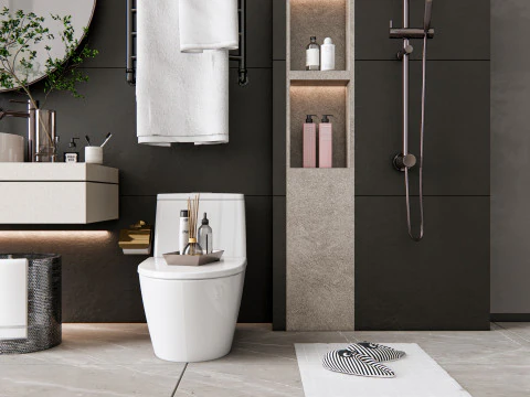 Jogo de banheiro 2 Modelo 3D