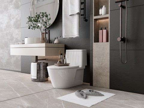 Vanity bathroom set 2 3D Model