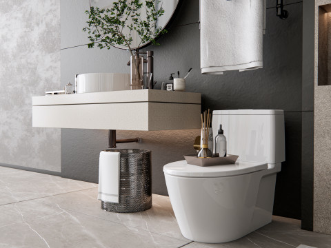 Vanity bathroom set 2 3D Model