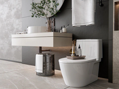 Jogo de banheiro 2 Modelo 3D