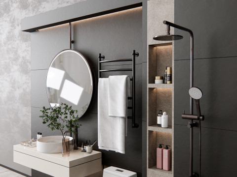 Vanity bathroom set 2 3D Model