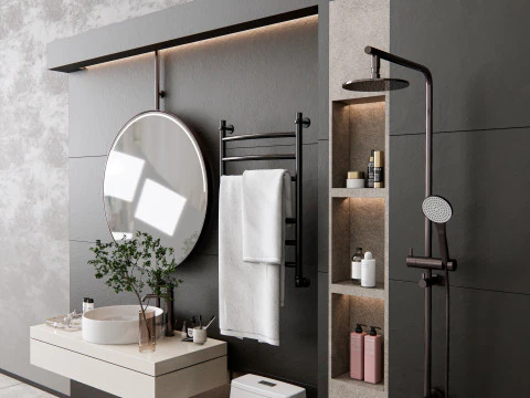 Jogo de banheiro 2 Modelo 3D