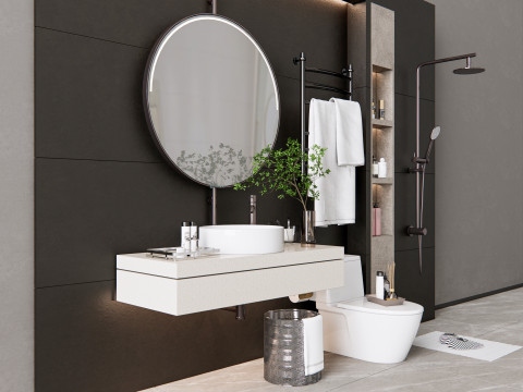 Vanity bathroom set 2 3D Model