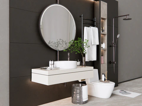 Jogo de banheiro 2 Modelo 3D