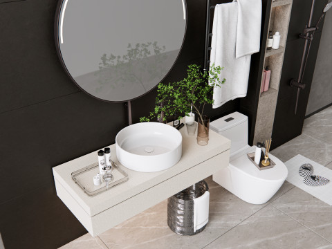 Vanity bathroom set 2 3D Model