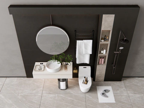 Jogo de banheiro 2 Modelo 3D