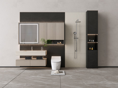 Vanity bathroom set 3 3D Model