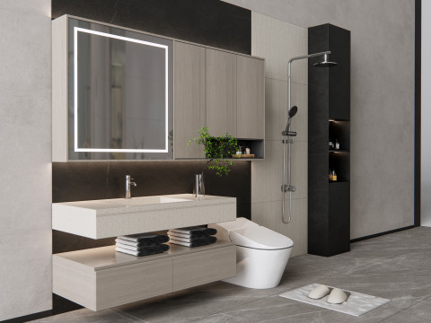 Vanity bathroom set 3 3D Модель