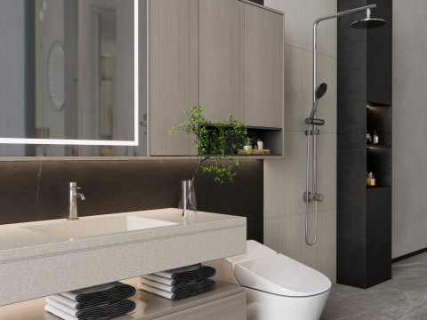 Vanity bathroom set 3 3D Модель
