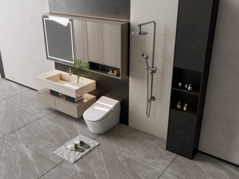 Vanity bathroom set 3 3D Модель