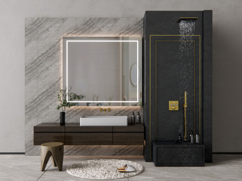 Vanity bathroom set 4 Modelo 3D