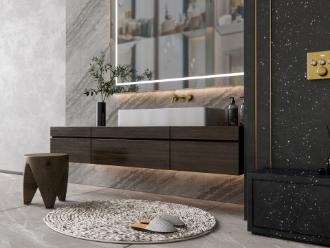 Vanity bathroom set 4 Modelo 3D