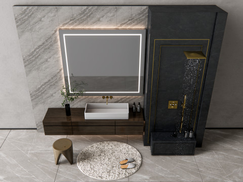 Vanity bathroom set 4 Modelo 3D