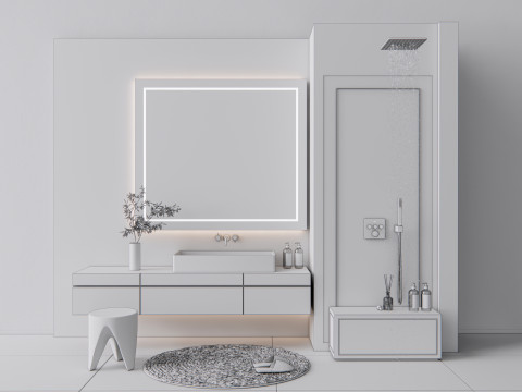 Vanity bathroom set 4 Modelo 3D