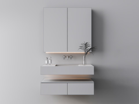 Vanity bathroom set 6 3D Model
