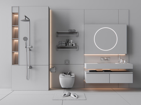 Vanity bathroom set 7 3D Модель