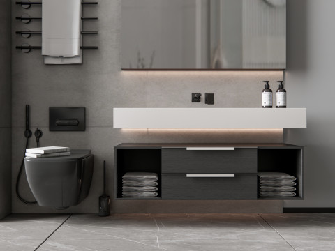 Vanity bathroom set 8 3D Model