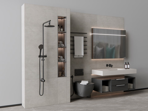 Vanity bathroom set 8 3D Model