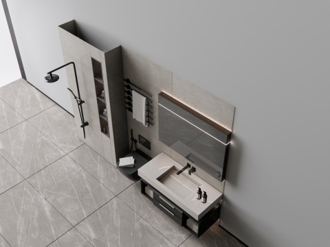 Vanity bathroom set 8 3D Model