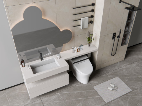 Vanity bathroom set 9 3D Модель