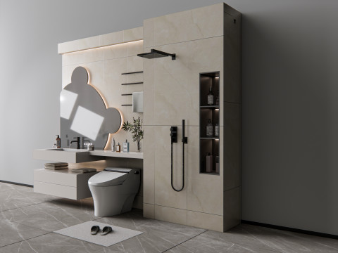 Vanity bathroom set 9 3D Модель