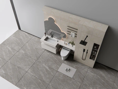 Set da bagno completo 9 Modello 3D