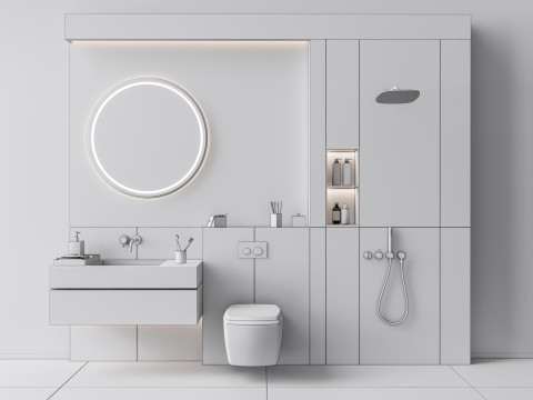 Vanity bathroom set 10 3D Модель