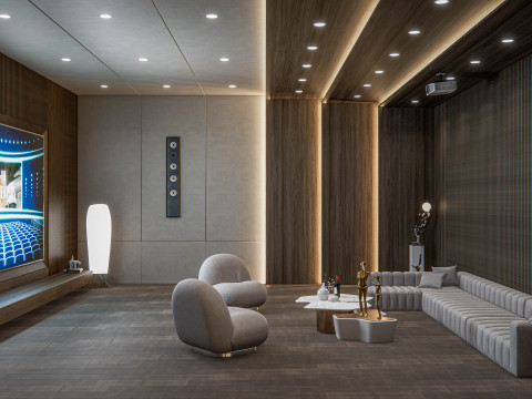 Home entertainment audio video visual room Home cinema 1 Modèle 3D