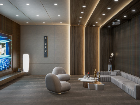 Home entertainment audio video visual room Home cinema 1 Modèle 3D