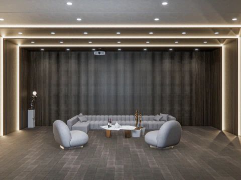 Sala audiovisual de entretenimento dom&eacute;stico Cinema em casa 1 Modelo 3D