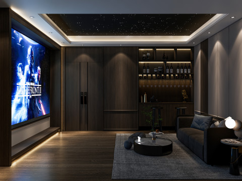Home entertainment audio video visual room Home cinema 2 Model 3D