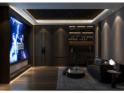 Home entertainment audio video visual room Home cinema 2 Modelo 3D