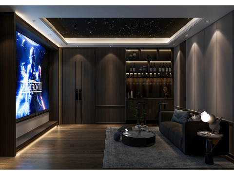 Home entertainment audio video visual room Home cinema 2 Modelo 3D