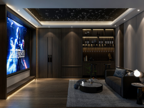Home entertainment audio video visual room Home cinema 2 Modelo 3D